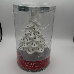 Yankee Candle Balsam & Cedar Tree Luminary Tea Light Holder w/ 2 candles 9”